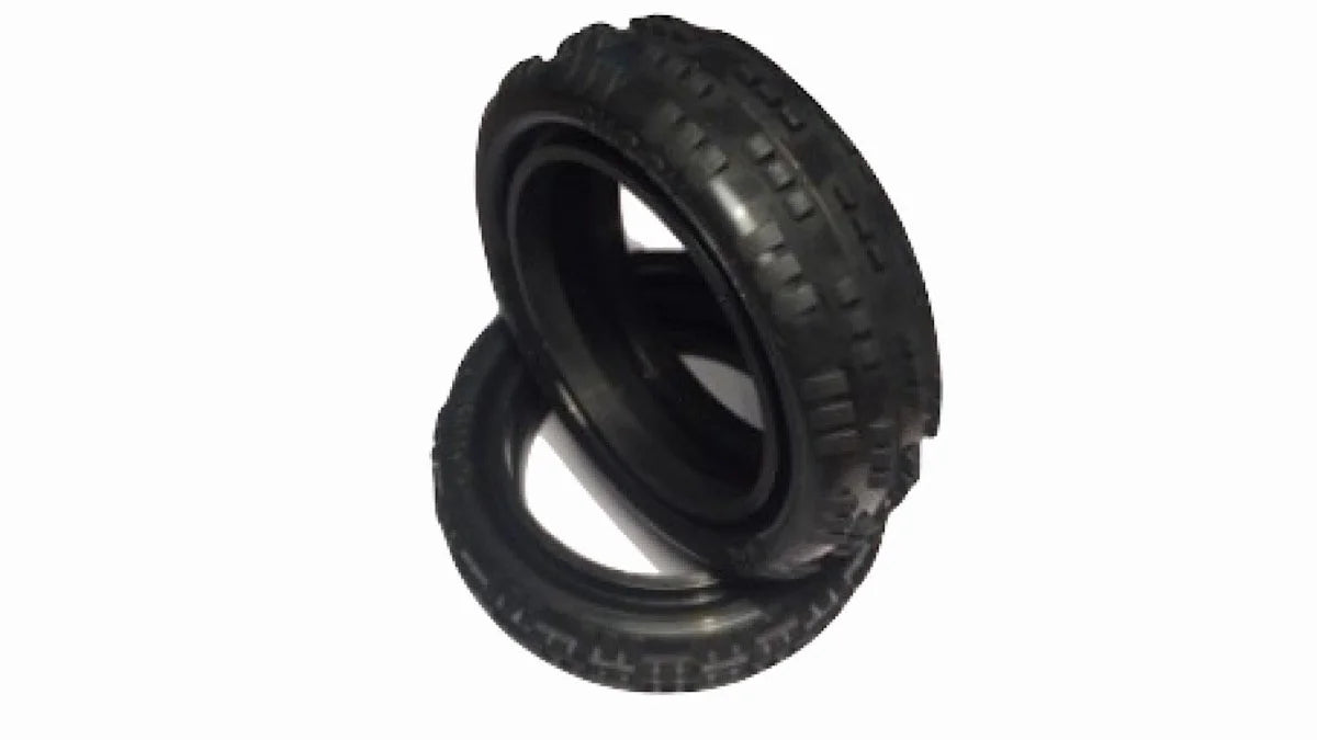 2WD Front Cut Rib Tyres (White)