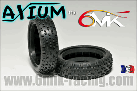 6Mik Axium 1/10 2wd Front Pair (Silver Compound)
