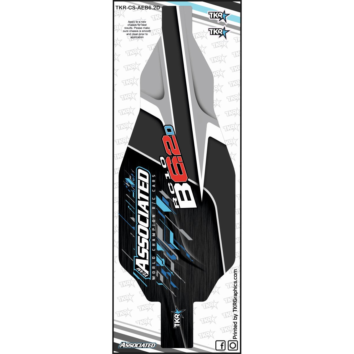 TKR Custom Chassis skin – 1 pc (Associated B6.2D)