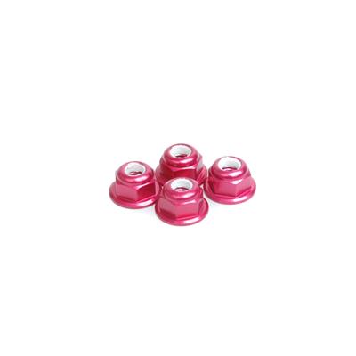 M4 Nyloc Wheel Nut - Red Alloy (pk4)