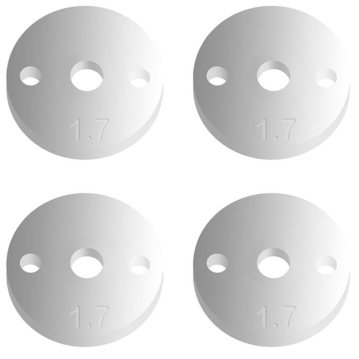 AE v2 2 X 1.7MM 12MM PISTONS FLAT (SCREW MOUNT) TEAM ASSOCIATED