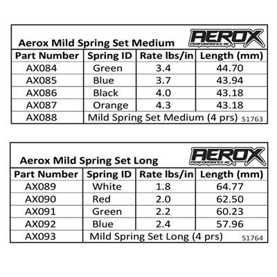 AEROX Mild Spring Tuning Set - Long 4prs