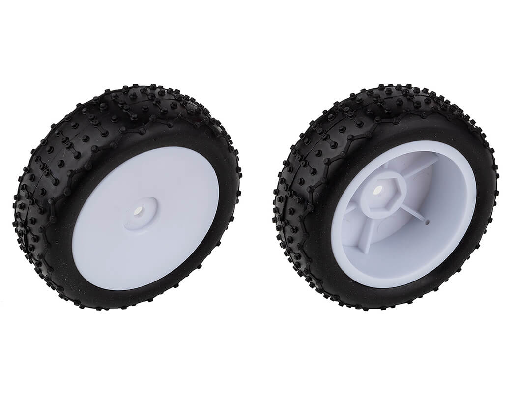 TEAM ASSOCIATED REFLEX 14 NARROW MINI PIN TYRES - MOUNTED WHITE WHEELS