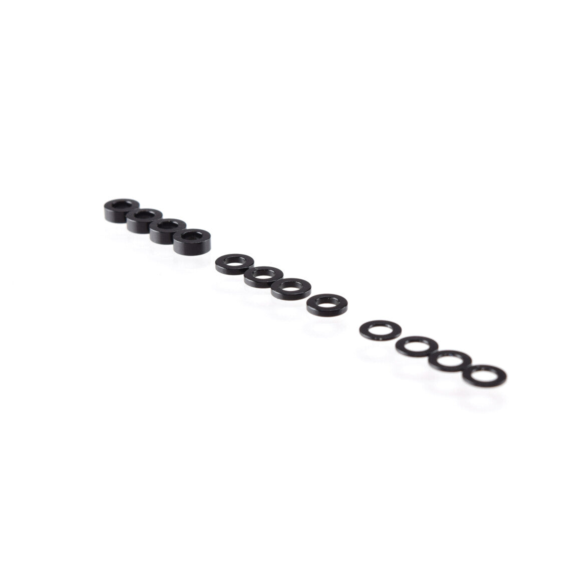 RUDDOG 3mm Washer Set black (0.5mm/1.0mm/2.0mm)
