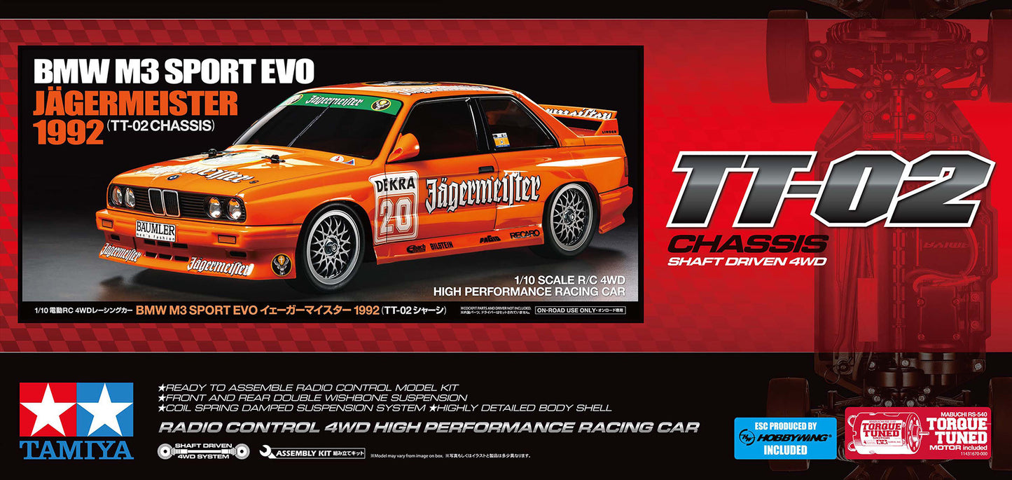 Tamiya BMW M3 Sport Evo Jägermeister 1992 (TT-02)