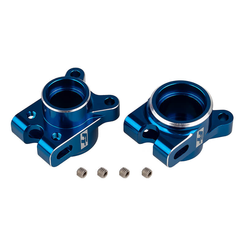 TEAM ASSOCIATED FT RC10B7 REAR HUB SET HRC BLUE ALUMINIUM