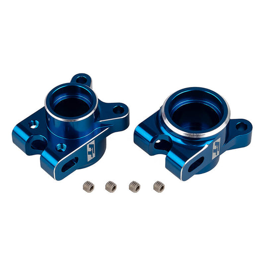 TEAM ASSOCIATED FT RC10B7 REAR HUB SET HRC BLUE ALUMINIUM
