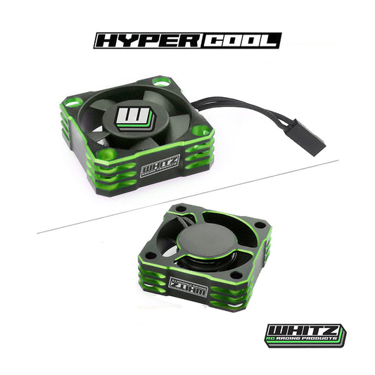 WHITZ- HYPERCOOL ALUMINIUM FAN - 30MM - NEON GREEN