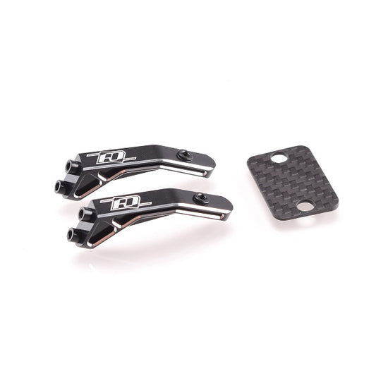 Black aluminium wing mounts with carbon plate (Associated B6 or B6D)