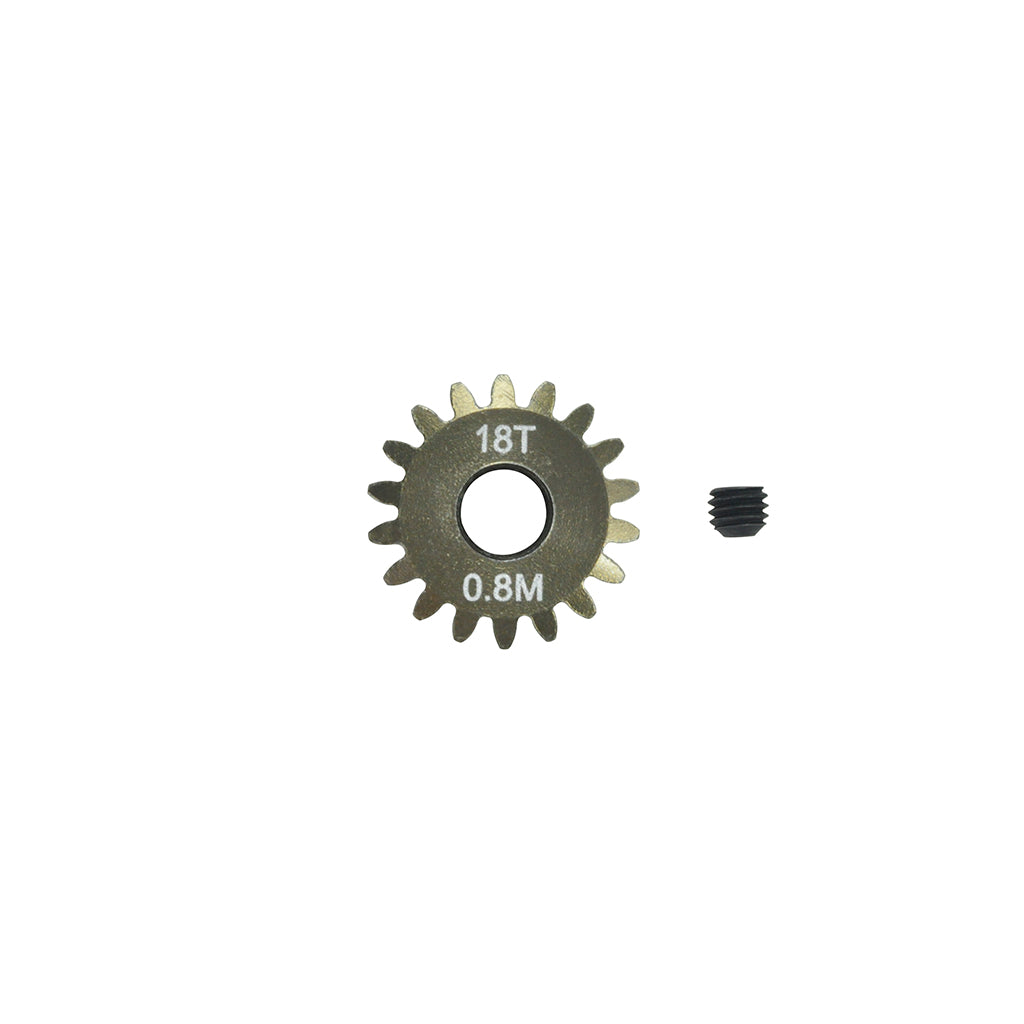 PINION GEAR 0.8MM (MOD) - 18T (7075 HARD)