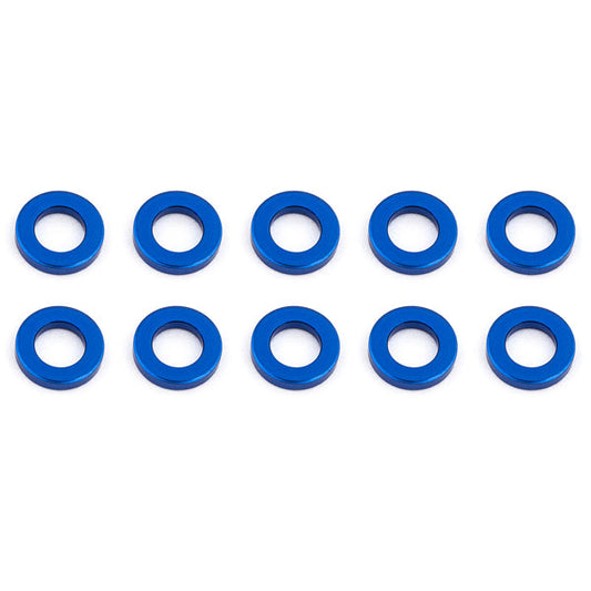 ASSOCIATED BALLSTUD WASHERS 5.5 X 1.0MM BLUE ALUMINIUM X10