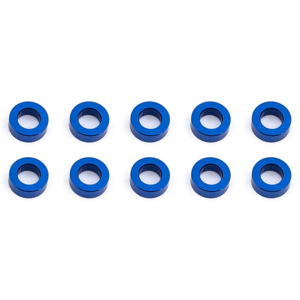 ASSOCIATED BALLSTUD WASHERS 5.5 X 2.0MM BLUE ALUMINIUM X10