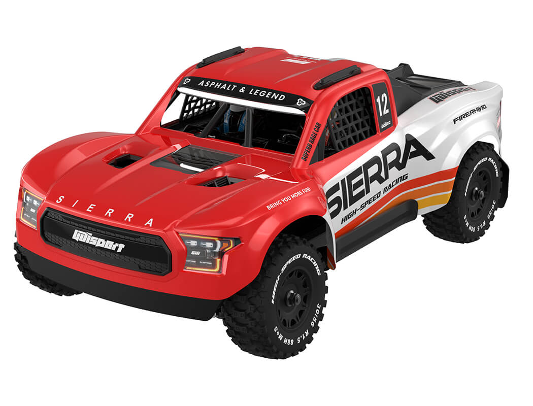 UDI RC 1/12 SIERRA 4WD SHORT COURSE TRUCK B/LESS RTR - RED