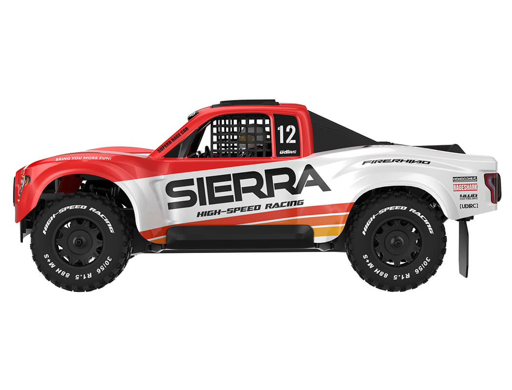 UDI RC 1/12 SIERRA 4WD SHORT COURSE TRUCK B/LESS RTR - RED