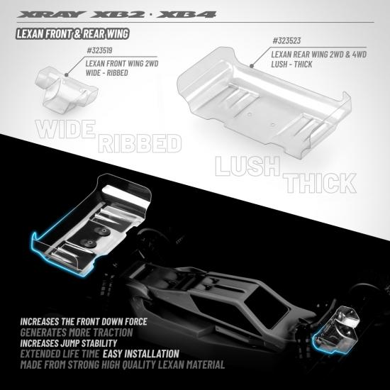 LEXAN REAR WING - LUSH - THICK