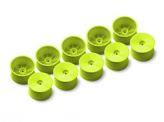 2WD/4WD REAR WHEEL AERODISK WITH 12MM HEX IFMAR - YELLOW - HARD (10)