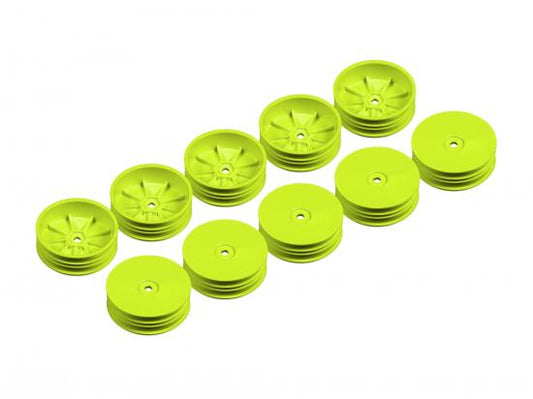 2WD FRONT SLIM WHEEL AERODISK WITH NARROW OFFSET - YELLOW (10) medium