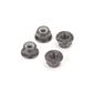 M4 ALLOY SERRATED NYLOC NUTS - BLACK - 4PCS